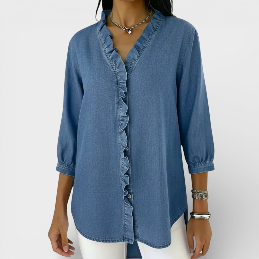 Van Dijkman Mode® | Elegante Blouse met Ruffles