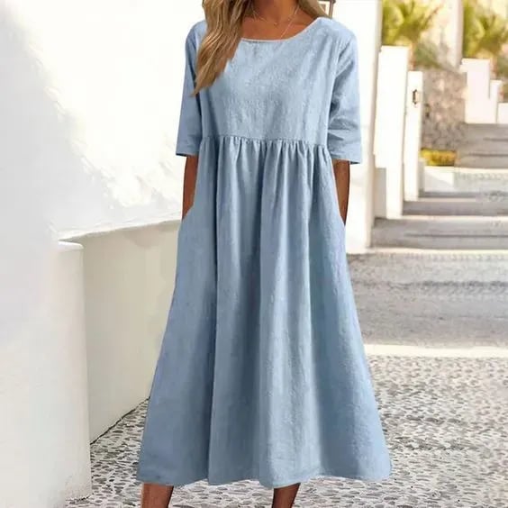 Linden Mode | Elegante Jurk met Ronde Hals