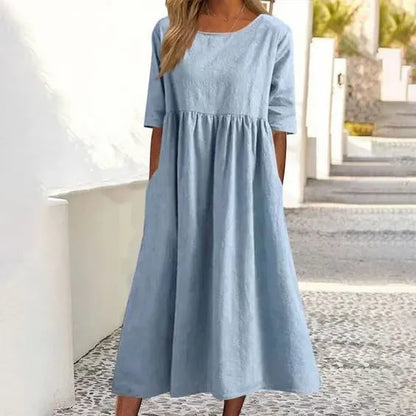 Linden Mode | Elegante Jurk met Ronde Hals