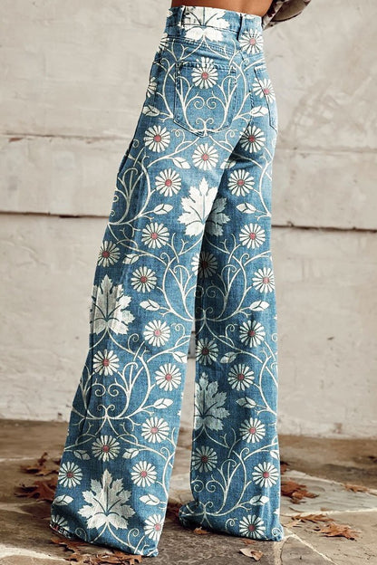 Linden Mode | Boho Broek met Bloemenpatroon