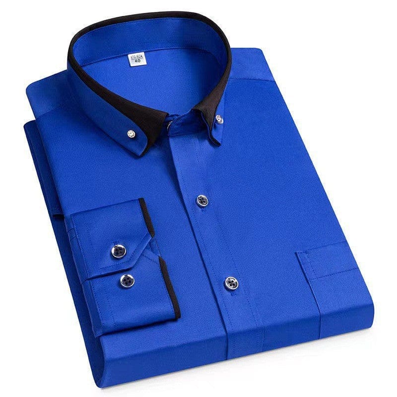 Van Dijkman Mode® | Comfortabel Overhemd met Contrastafwerking