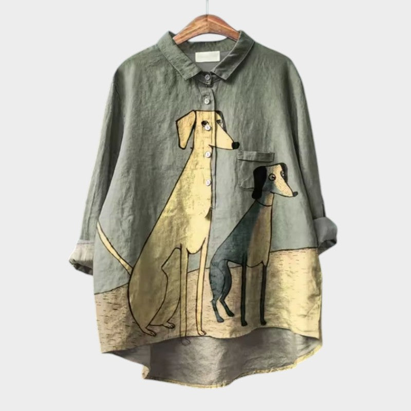Van Dijkman Mode® | Blouse met Harmonieus Kleurenspel