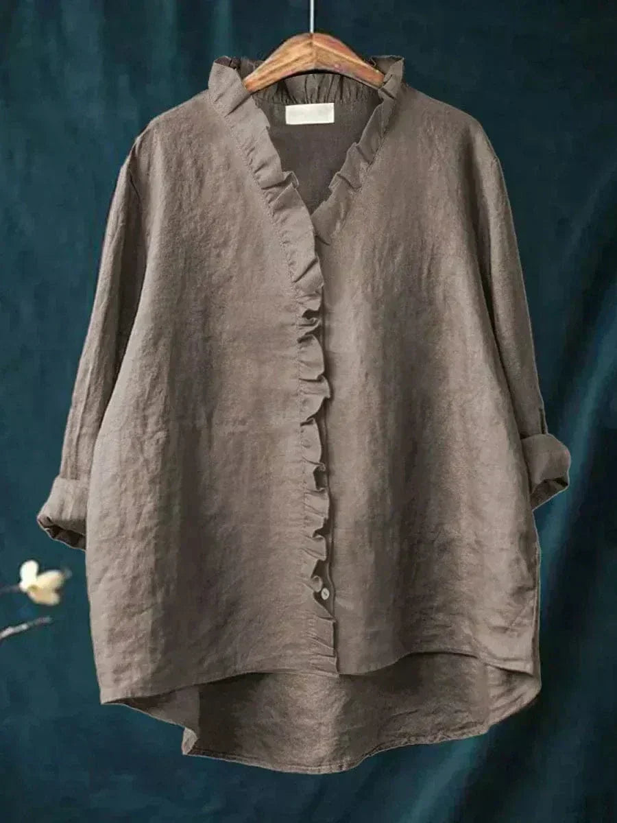 Van Dijkman Mode® | Blouse met Subtiel Kleurenpalet