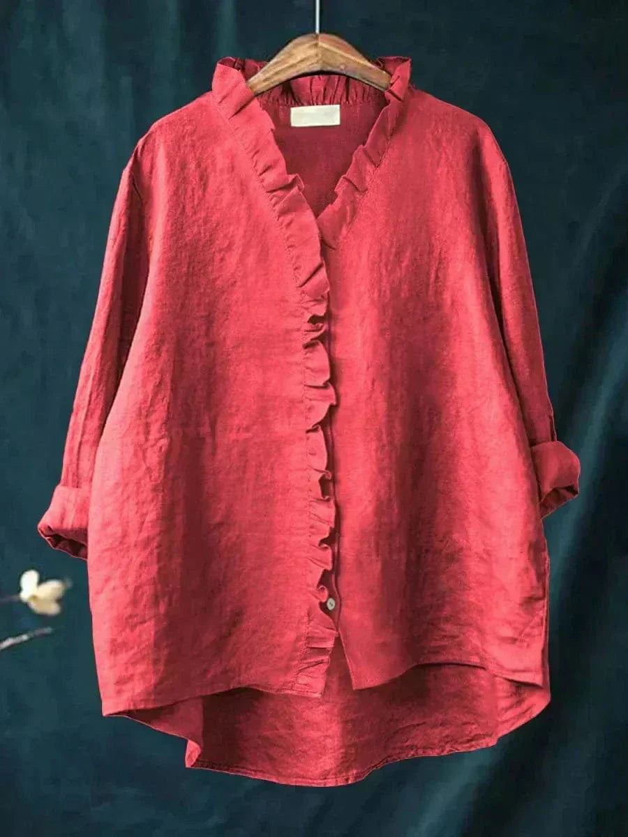 Van Dijkman Mode® | Blouse met Subtiel Kleurenpalet