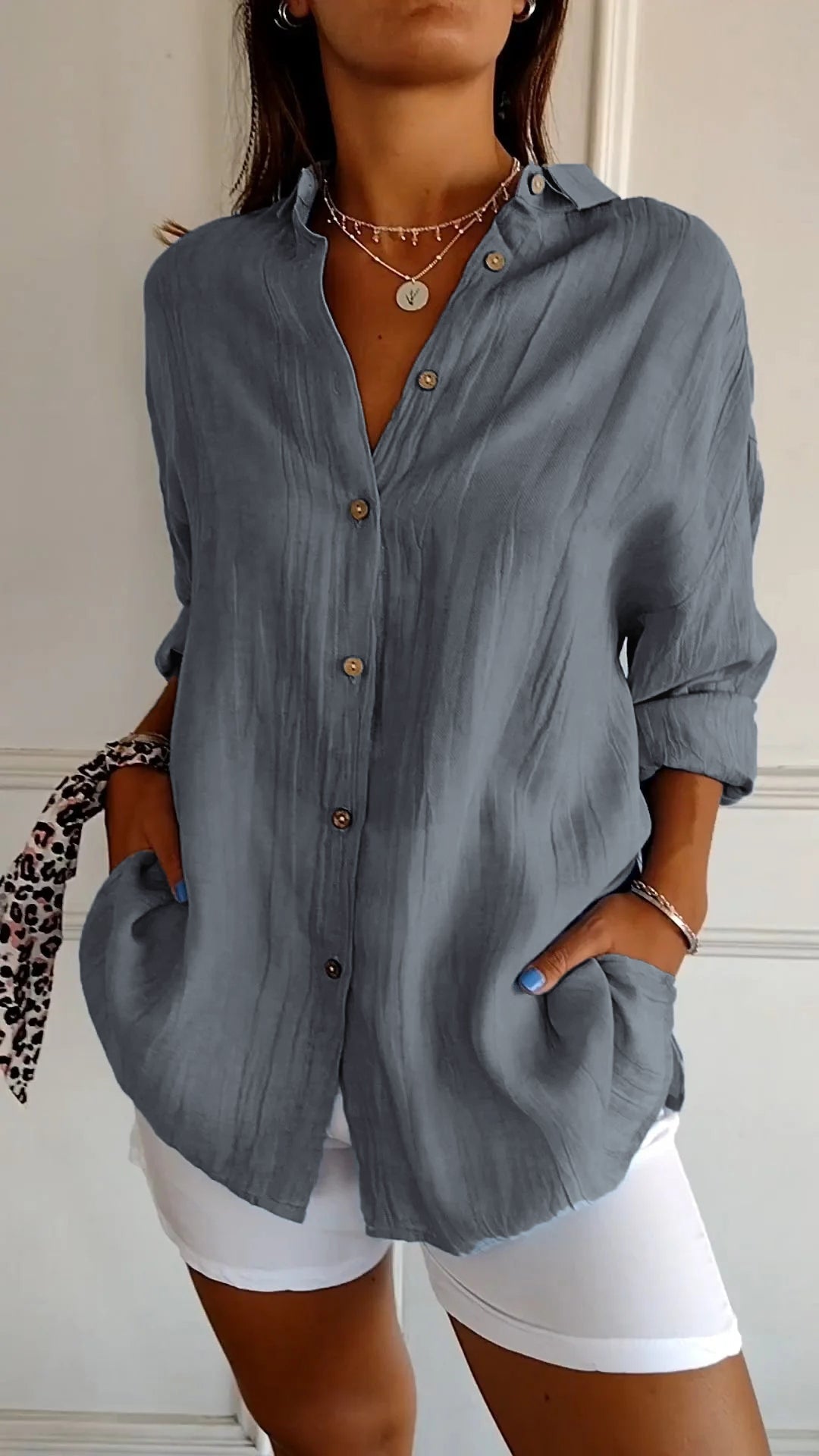 Van Dijkman Mode® | Klassieke Vouwblouse