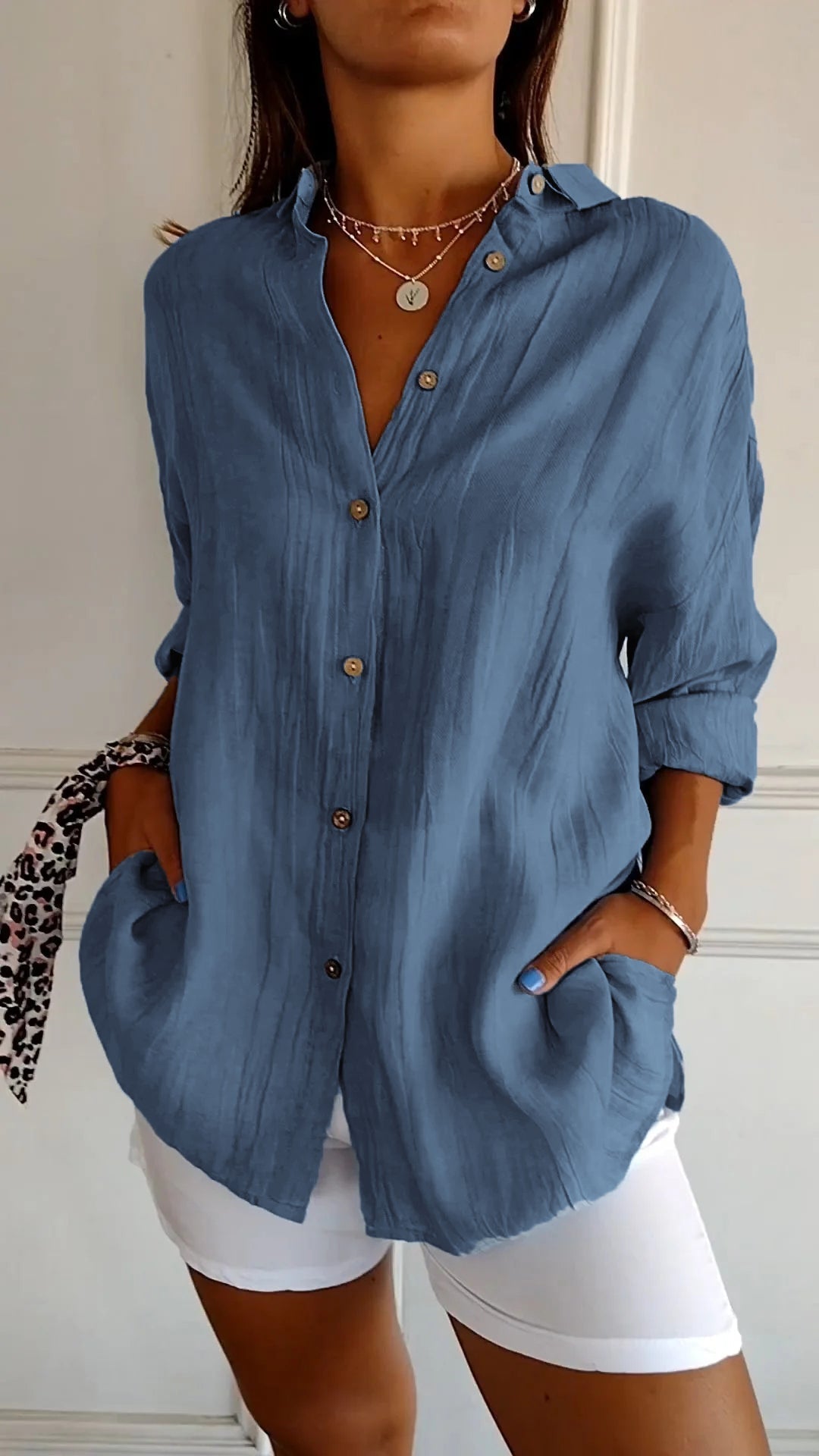 Van Dijkman Mode® | Klassieke Vouwblouse