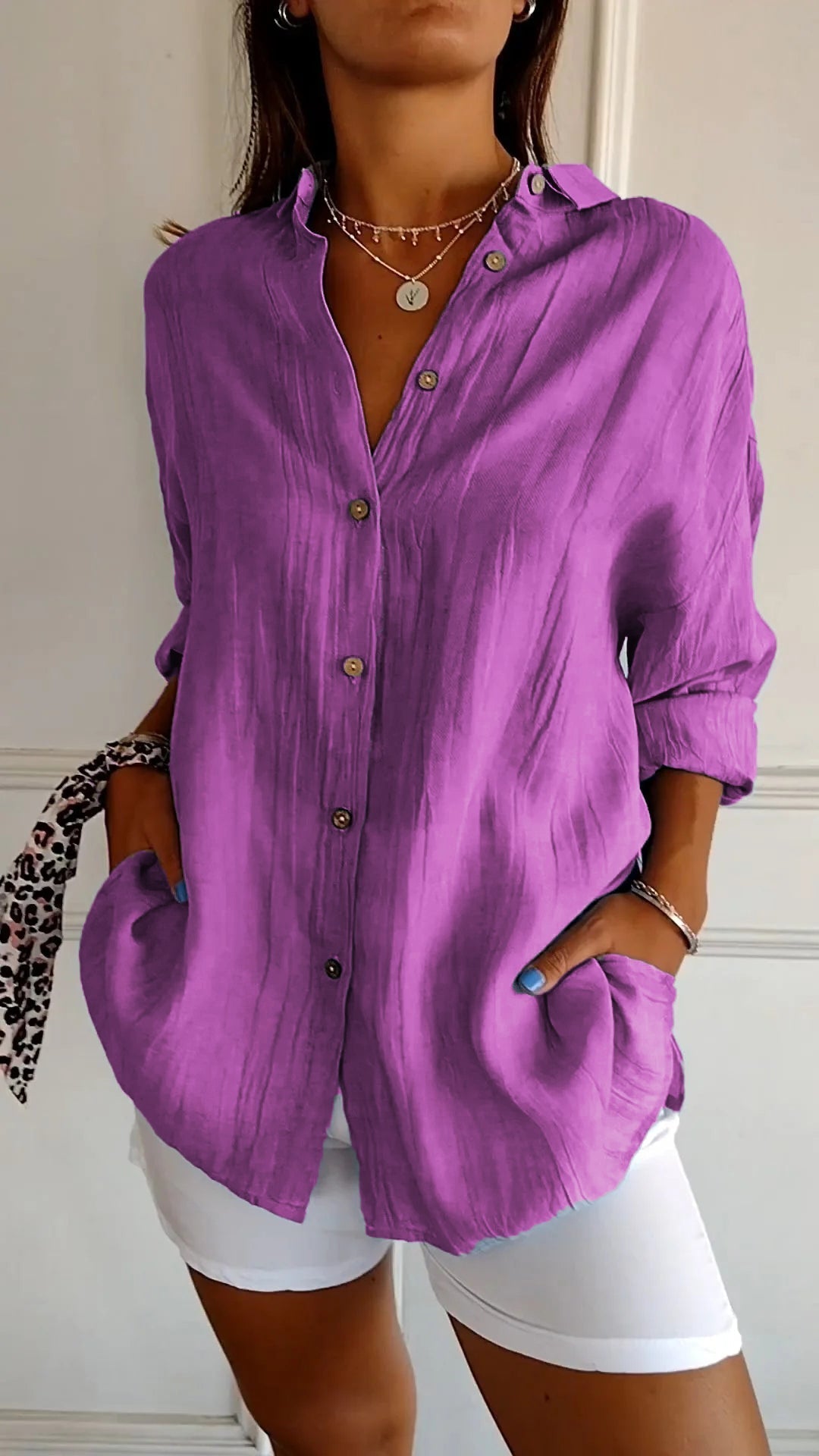 Van Dijkman Mode® | Klassieke Vouwblouse