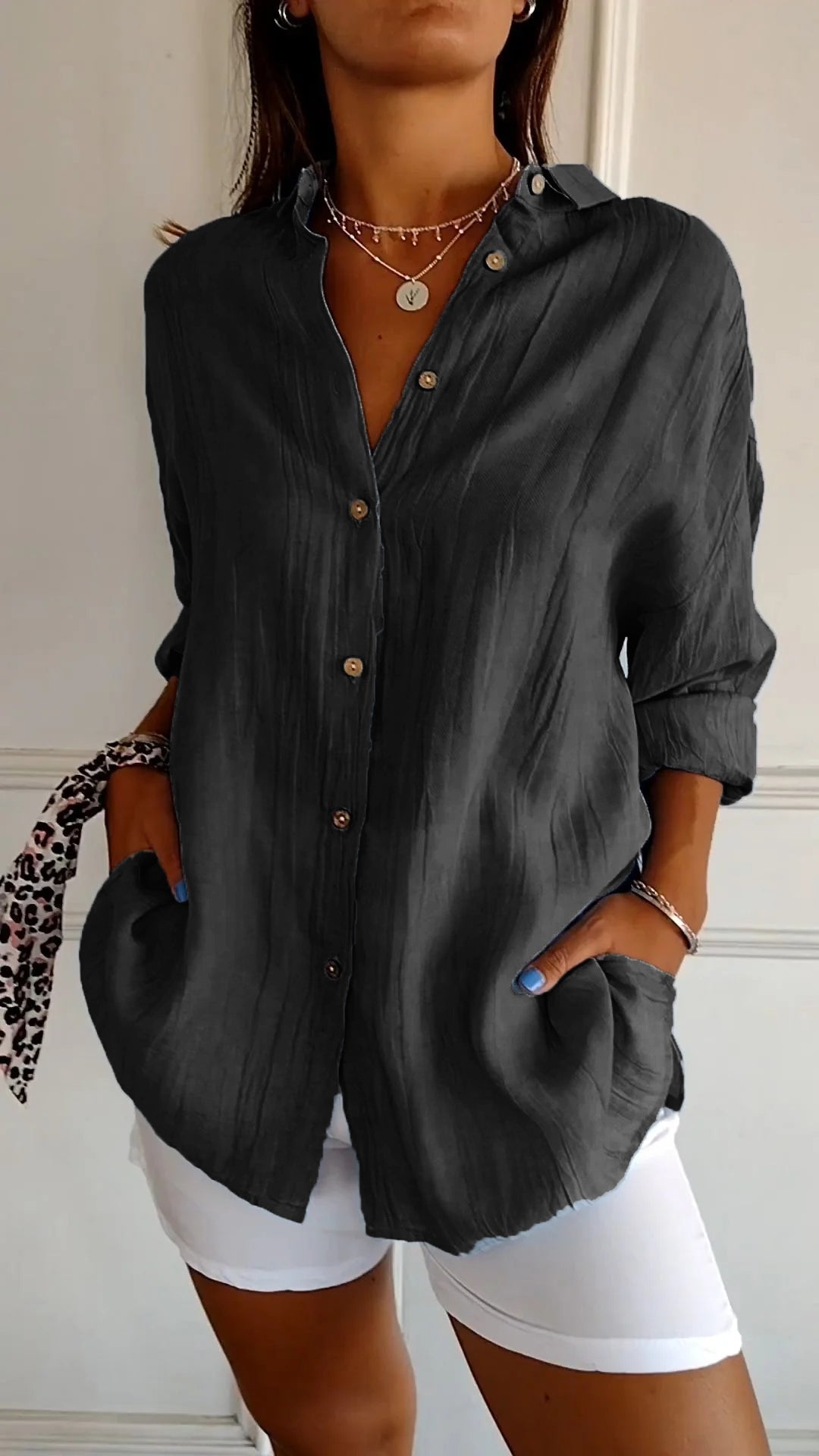 Van Dijkman Mode® | Klassieke Vouwblouse