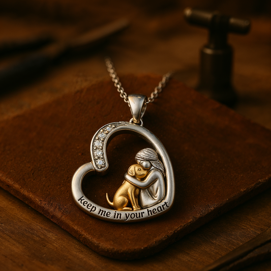 Levii Halsketting met Hart van Zilver met Hond