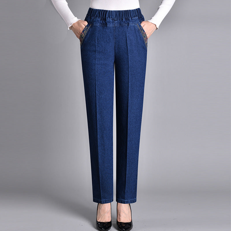 Linden Mode | Jeans met Elastische Taille en Zijzakken