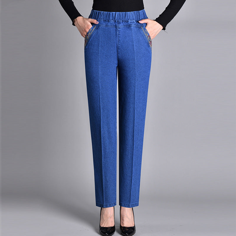 Linden Mode | Jeans met Elastische Taille en Zijzakken