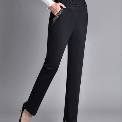 Linden Mode | Jeans met Zijzakken en Elastische Taille