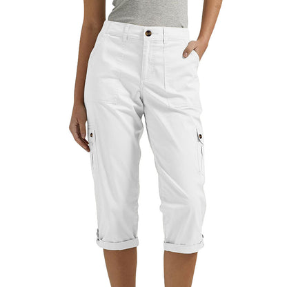 Van Dijkman Mode® | Capri Broek met Meerdere Zakken
