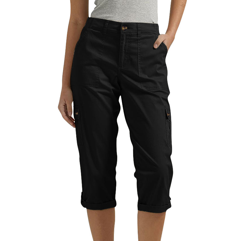 Van Dijkman Mode® | Capri Broek met Meerdere Zakken