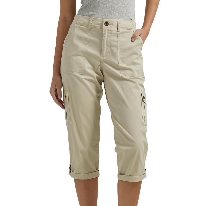 Van Dijkman Mode® | Capri Broek met Meerdere Zakken